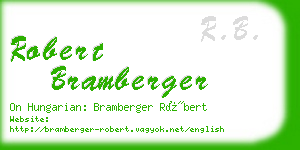 robert bramberger business card